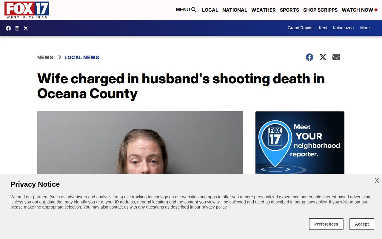 Oceana County crime record from a selective regional booking-photo news story