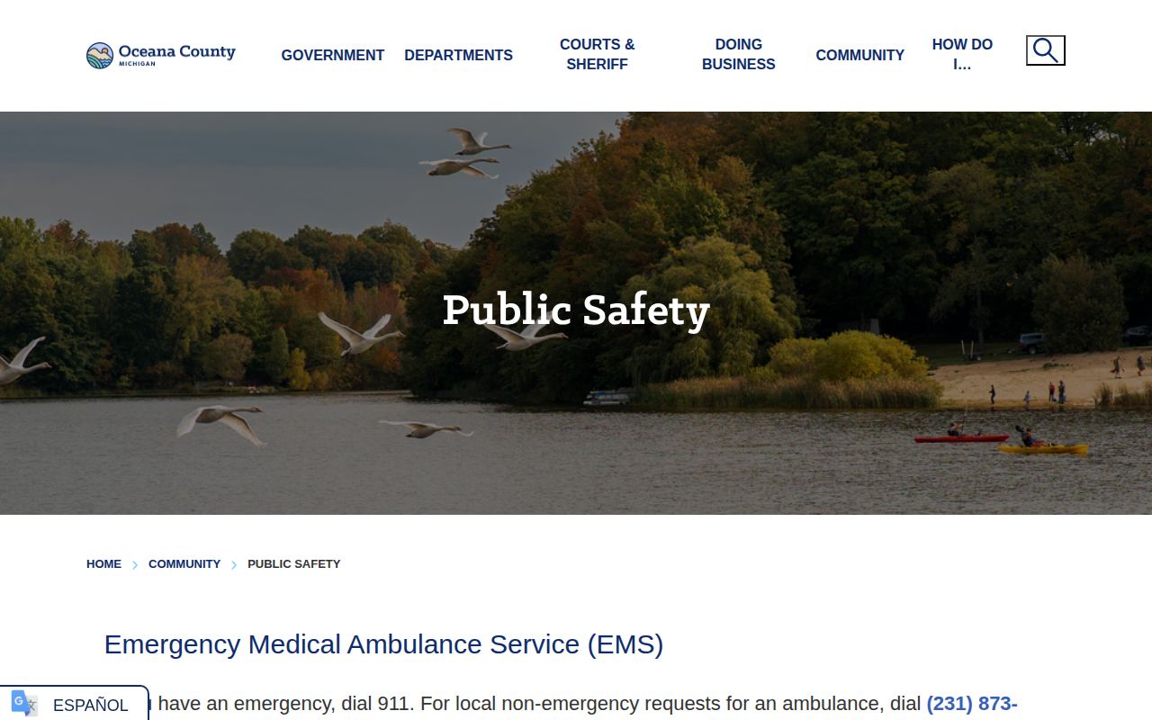 Oceana County Hesperia arrest records source, official public-safety agency directory