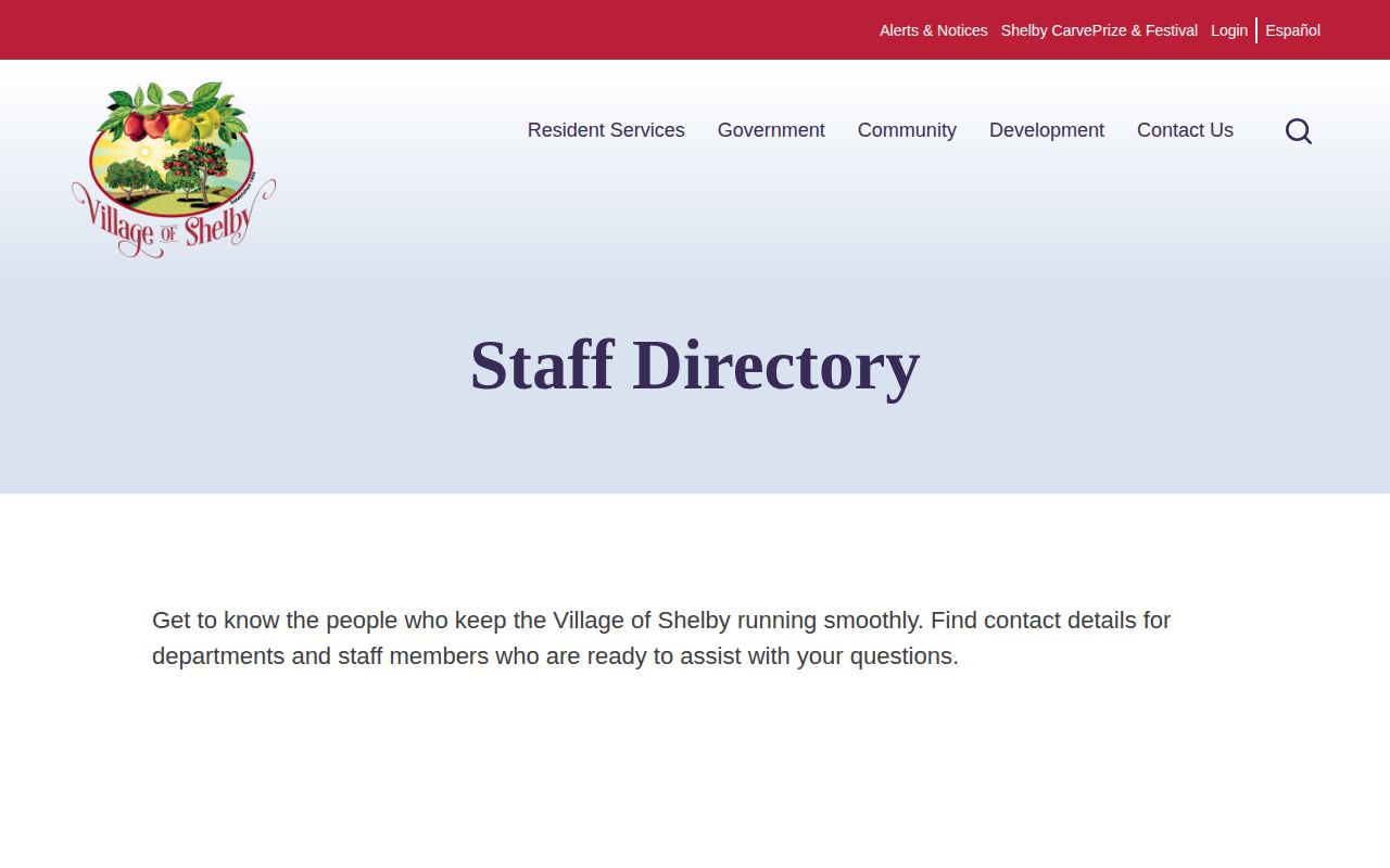 Oceana County Shelby arrest records source, Shelby Police Department staff directory